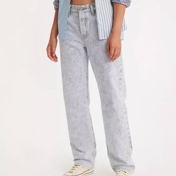 NWT Levi's 501 '90s Jeans in Mini Railroad Stripe - Picture 2 of 8